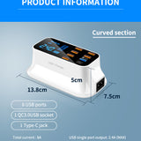 8 Ports Fast Charge 3.0 Led Display USB