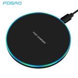 FDGAO 10W Fast Wireless Charger  Qi Charging Pad