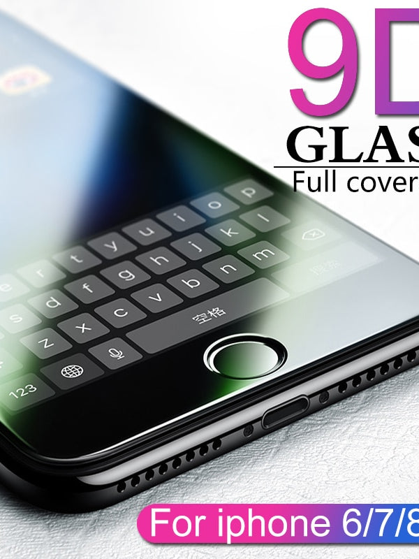 9D protective glass for iPhone 6 6S 7 8 plus X XS 11 pro MAX glass on iphone 7 6 8 plus XR XS MAX 11 Pro MAX 11 screen protector