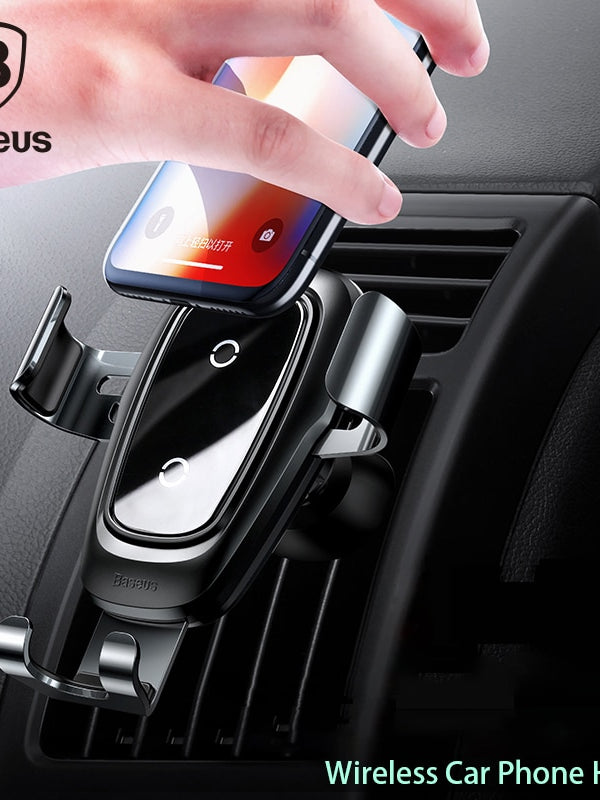 Baseus car phone vent holder 10w qi wireless charger