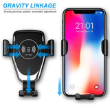 Automatic Gravity Qi Wireless Car Charger Mount Fast Charging Phone Holder