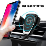 Automatic Gravity Qi Wireless Car Charger Mount Fast Charging Phone Holder