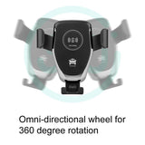 Automatic Gravity Qi Wireless Car Charger Mount Fast Charging Phone Holder