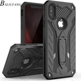 BSLIUFANG Shockproof Military Drop Tested Case For iPhone 6 6s 7 8 Plus Hard Cover Coque Funda For iPhone X XS MAX XR Cover Case