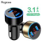 3.1A Dual USB Car Charger With LED Display