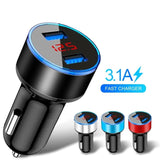 3.1A Dual USB Car Charger With LED Display