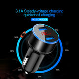 3.1A Dual USB Car Charger With LED Display